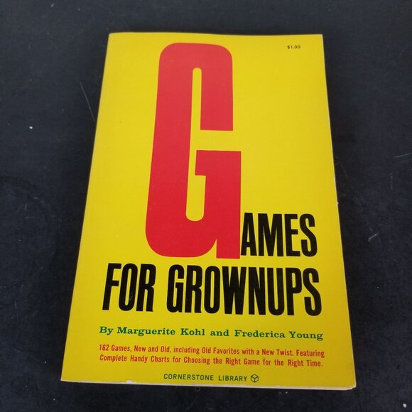 Games For Grownups Book By Marguerite Kohl & Frederica Young 1967 Paperback - Picture 1 of 3